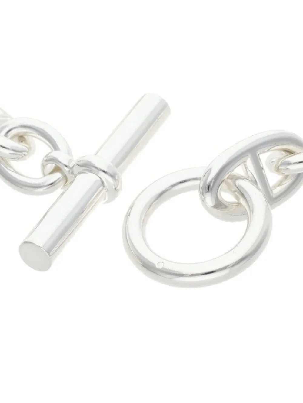 Hermes Chaine D'ancre TGM Silver Bracelet
